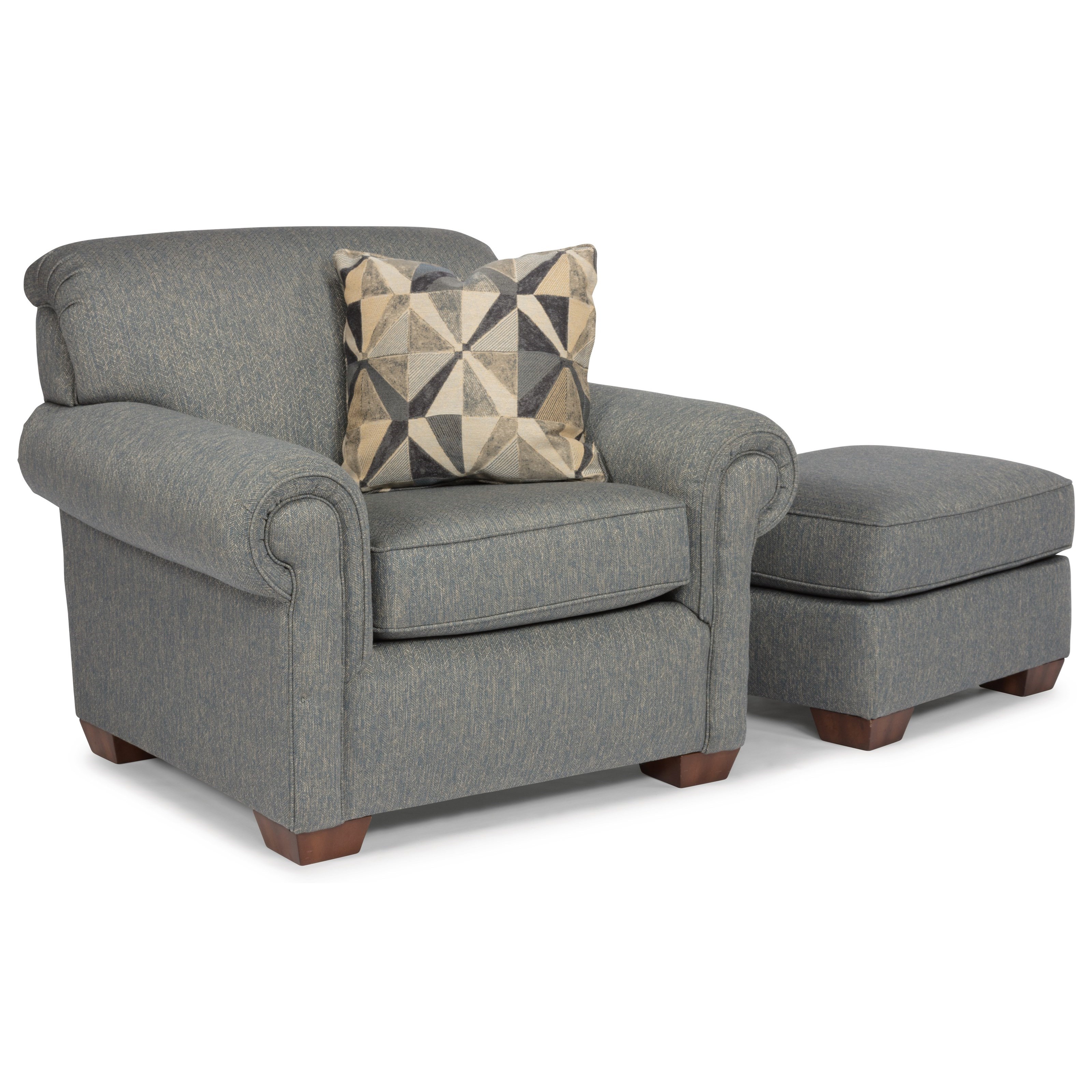 Flexsteel chair cheap and ottoman